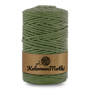 Sznurek bawełniany pleciony 100m 5mm Khaki