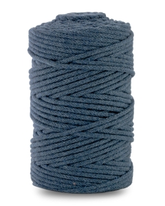 Sznurek bawełniany pleciony 100m 5mm Jeansowy
