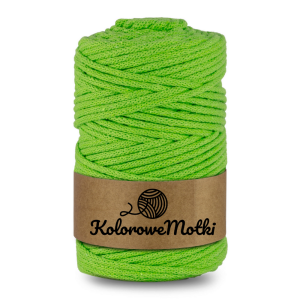 Sznurek bawełniany pleciony 100m 5mm Limonkowy