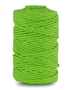 Sznurek bawełniany pleciony 100m 5mm Limonkowy