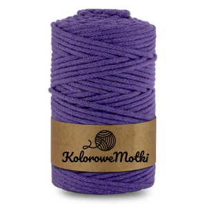 Sznurek bawełniany pleciony 100m 5mm Fioletowy