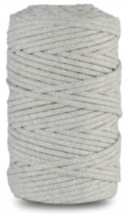 Sznurek Bawełniany Pleciony 100m 3mm Jasny Szary