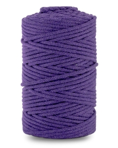 Sznurek bawełniany pleciony 100m 5mm Fioletowy