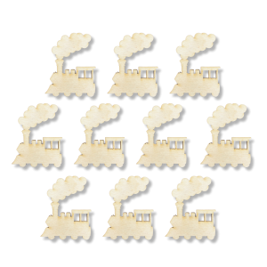 Lokomotywa Drewniana Scrapki - Dekoracyjna Ozdoba do Decoupage z Sklejki