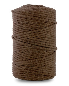 Sznurek bawełniany pleciony 100m 5mm Brązowy