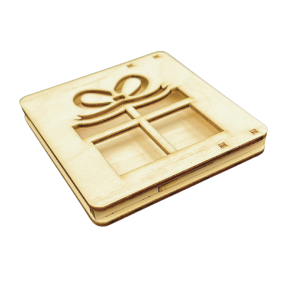 Drewniane Pudełko Pudełeczko Mini Pojemnik ze Sklejki Zamykane do Decoupage