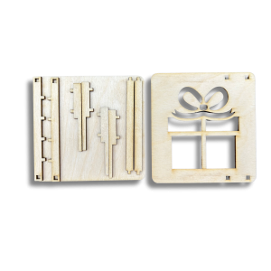 Drewniane Pudełko Pudełeczko Mini Pojemnik ze Sklejki Zamykane do Decoupage