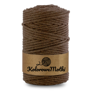 Sznurek bawełniany pleciony 100m 5mm Brązowy