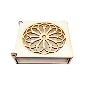 Drewniane Pudełko Ażurowe Szkatułka ze Sklejki na Prezent do Decoupage