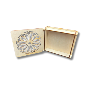 Drewniane Pudełko Ażurowe Szkatułka ze Sklejki na Prezent do Decoupage