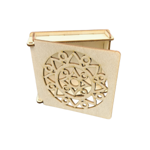 Drewniana Szkatułka Pudełko Ażurowe Zamykane do Decoupage na Prezent