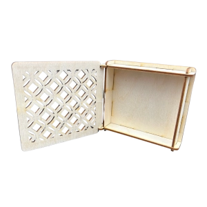 Drewniane Pudełko Ażurowe Szkatułka ze Sklejki do Decoupage na Prezent