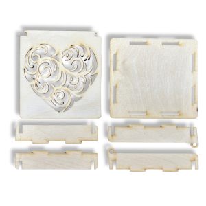 Pudełko Ażurowe Drewniane ze Sklejki na Prezent do Decoupage Szkatułka