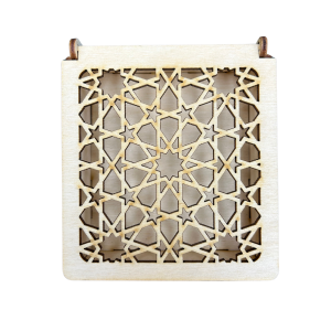 Drewniane Pudełko Ażurowe Szkatułka ze Sklejki Zamykane Decoupage na Prezent