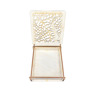 Pudełko Drewniane do Decoupage Ażurowa Szkatułka Zamykana na Prezent
