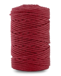 Sznurek bawełniany pleciony 100m 5mm Bordowy