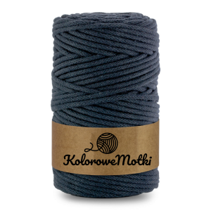 Sznurek bawełniany pleciony 100m 5mm Atrament