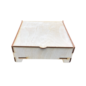 Drewniana Szkatułka Pudełko ze Sklejki Zamykane Decoupage Gift Box