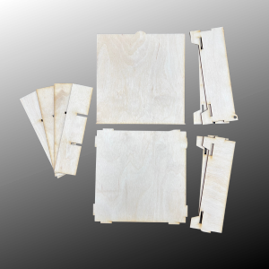 Drewniana Szkatułka Pudełko ze Sklejki Zamykane Decoupage Gift Box