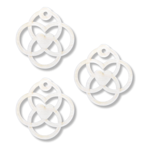 Drewniana Zawieszka do Decoupage wzór Celtycki Serce ze Sklejki 3szt