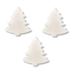 Dekor Drewniana Zawieszka Choinka do Decoupage Ozdoba 3szt