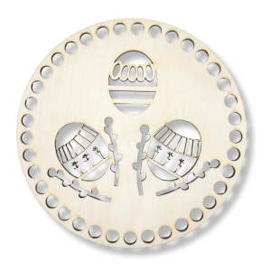 Baza Dno Koszyka Spód Koło Baza do Makramy 15cm motyw Jajka