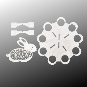 Drewniany Dekor Koszyczek Wielkanocny Koszyk na Jajka Pisanki Podstawka