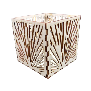 Lampion Drewniany Latarenka ze Sklejki Świecznik 11cm