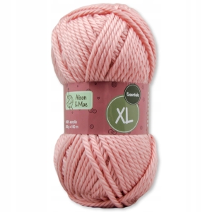 Miękka Gruba Włóczka 100% Akryl 200g 100m XL WŁÓCZKA RÓŻOWA XL