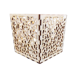 Lampion Drewniany Latarenka ze Sklejki Pudełko Świecznik 11cm do Decoupage