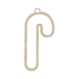 Drewniana Zawieszka na Choinkę Laska Cukrowa Dekor Decoupage ze Sklejki