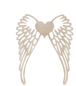 Drewniane Serce Serduszko ze Skrzydłami ze Sklejki Decoupage Ozdoba Dekor