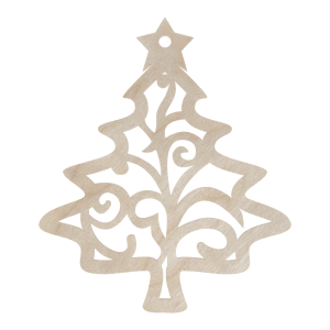 Drewniana Choinka Zawieszka Świąteczna ze Sklejki Decoupage Dekor Zawieszka