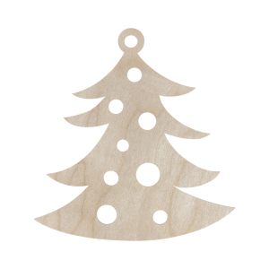 Drewniana Zawieszka Drzewko ze Sklejki Dekor Świąteczny Decoupage
