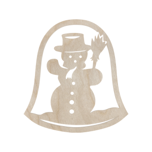 Drewniana Zawieszka Świąteczna Dekor Ozdoba Decoupage Bałwanek