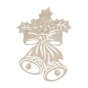 Dzwoneczki Drewniane Dekor ze Sklejki Ozdoba Świąteczna Dzwonki Decoupage