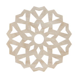 Drewniana Zawieszka na Choinkę Ozdoba Ażurowa Dekor ze Sklejki