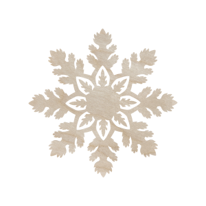 Drewniana Zawieszka Dekor Śnieżynka Ozdoba Świąteczna ze Sklejki