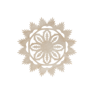 Drewniany Dekor Śnieżynka Snieg Płatek Ozdoba Decoupage