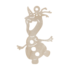 Drewniana Zawieszka Bałwan Olaf Kraina Lodu Bombka Decoupage Dekor