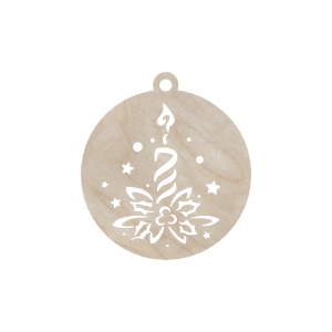 Drewniana Bombka Świąteczna Zawieszka Drewniana na Choinkę Decoupage