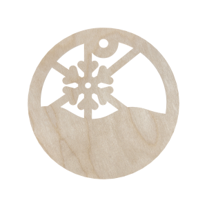 Drewniana Bombka Śnieżynka Zawieszka na Choinkę Dekor Świąteczny