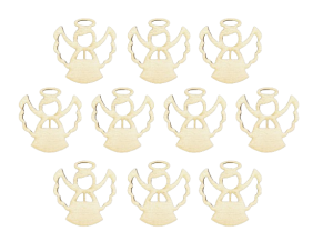 Drewniane Scrapki Aniołki 10szt