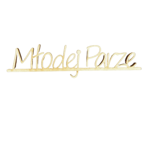 Drewniany napis Młodej Parze scrapki wesele 1szt