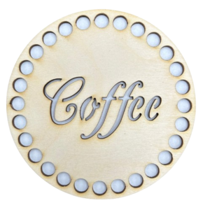 Drewniana podkładka pod kubek kawa coffee baza 1szt