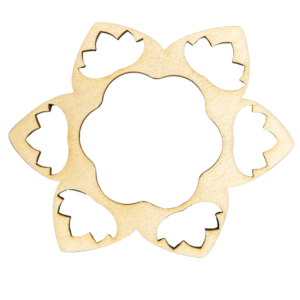 Drewniana podkładka pod kubek kwiat baza 1szt