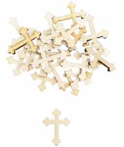 Drewniane scrapki krzyż krzyżyk krzyże 3cm 10szt
