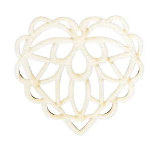 Drewniane Serduszko Ażurowy Dekor Zawieszka do Decoupage