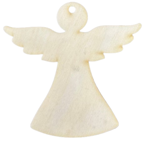 Drewniany Aniołek Zawieszka na Choinkę Decoupage ze Sklejki