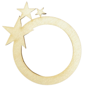 Drewniana Obręcz w Kształcie Gwiazdki Mini Obręcz Serwetnik